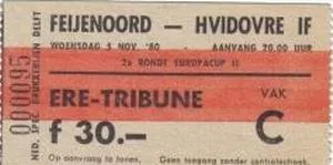 Toegangskaart Feyenoord – Hvidovre Kopenhagen