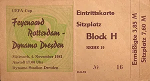 Toegangskaart Dynamo Dresden – Feyenoord