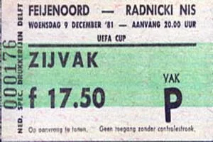 Toegangskaart Feyenoord – Radnicki Nis