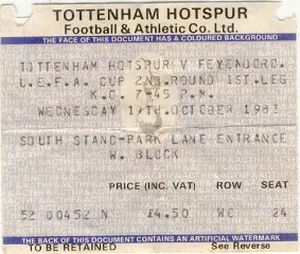 Toegangskaart Tottenham Hotspur – Feyenoord