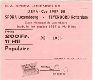 Toegangskaart Spora Luxemburg – Feyenoord