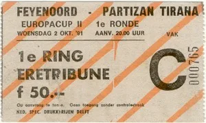 Toegangskaart Feyenoord – Partizan Tirana
