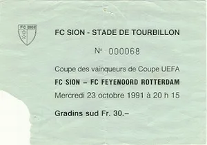 Toegangskaart FC Sion – Feyenoord