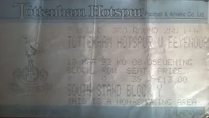 Toegangskaart Tottenham Hotspur – Feyenoord