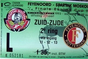 Toegangskaart Feyenoord – Spartak Moskou