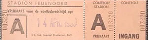 Toegangskaart Feyenoord – Sparta Rotterdam