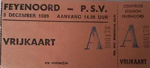 Toegangskaart Feyenoord – PSV