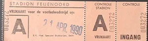 Toegangskaart Feyenoord – MVV