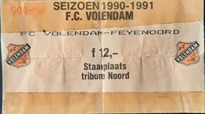 Toegangskaart FC Volendam – Feyenoord