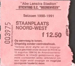 Toegangskaart sc Heerenveen – Feyenoord