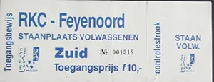 Toegangskaart RKC Waalwijk – Feyenoord