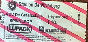 Toegangskaart De Graafschap – Feyenoord