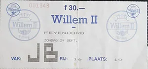 Toegangskaart Willem II – Feyenoord