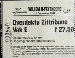 Toegangskaart Willem II – Feyenoord