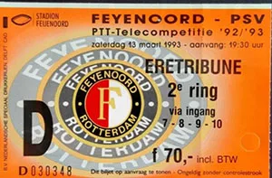 Toegangskaart Feyenoord – PSV
