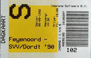 Toegangskaart Feyenoord – SVV/Dordrecht'90