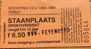 Toegangskaart VVV Venlo – Feyenoord