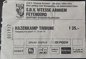 Toegangskaart Vitesse – Feyenoord