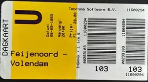 Toegangskaart Feyenoord – FC Volendam