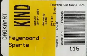 Toegangskaart Feyenoord – Sparta Rotterdam