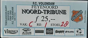 Toegangskaart FC Volendam – Feyenoord
