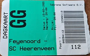 Toegangskaart Feyenoord – sc Heerenveen