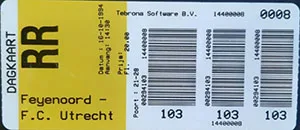 Toegangskaart Feyenoord – FC Utrecht