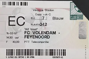 Toegangskaart FC Volendam – Feyenoord