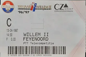 Toegangskaart Willem II – Feyenoord