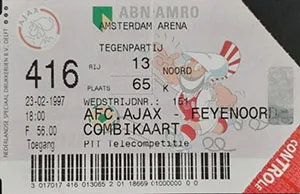 Toegangskaart AFC Ajax – Feyenoord