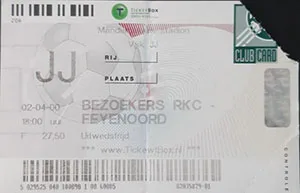 Toegangskaart RKC Waalwijk – Feyenoord