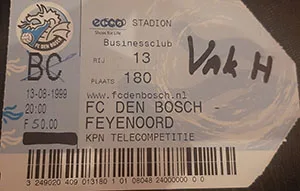 Toegangskaart FC Den Bosch – Feyenoord