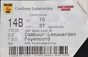 Toegangskaart Cambuur – Feyenoord