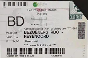 Toegangskaart RBC – Feyenoord