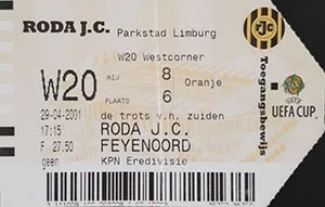 Toegangskaart Roda JC – Feyenoord