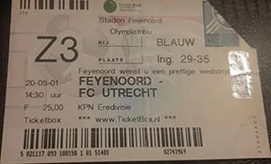 Toegangskaart Feyenoord – FC Utrecht