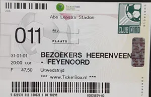 Toegangskaart sc Heerenveen – Feyenoord