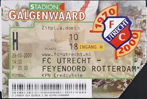 Toegangskaart FC Utrecht – Feyenoord