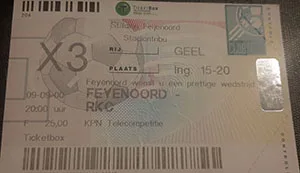 Toegangskaart Feyenoord – RKC Waalwijk