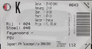 Toegangskaart Feyenoord – PSV