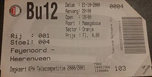 Toegangskaart Feyenoord – sc Heerenveen