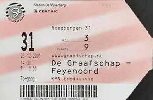 Toegangskaart De Graafschap – Feyenoord