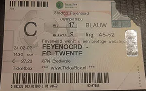Toegangskaart Feyenoord – FC Twente