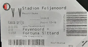 Toegangskaart Feyenoord – Fortuna Sittard