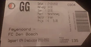 Toegangskaart Feyenoord – FC Den Bosch