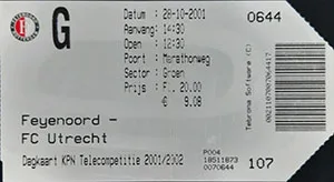 Toegangskaart Feyenoord – FC Utrecht