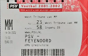 Toegangskaart PSV – Feyenoord