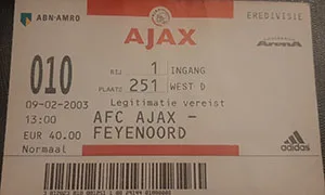Toegangskaart AFC Ajax – Feyenoord