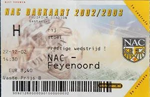 Toegangskaart NAC Breda – Feyenoord