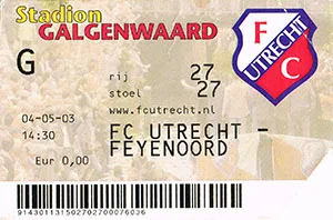 Toegangskaart FC Utrecht – Feyenoord
